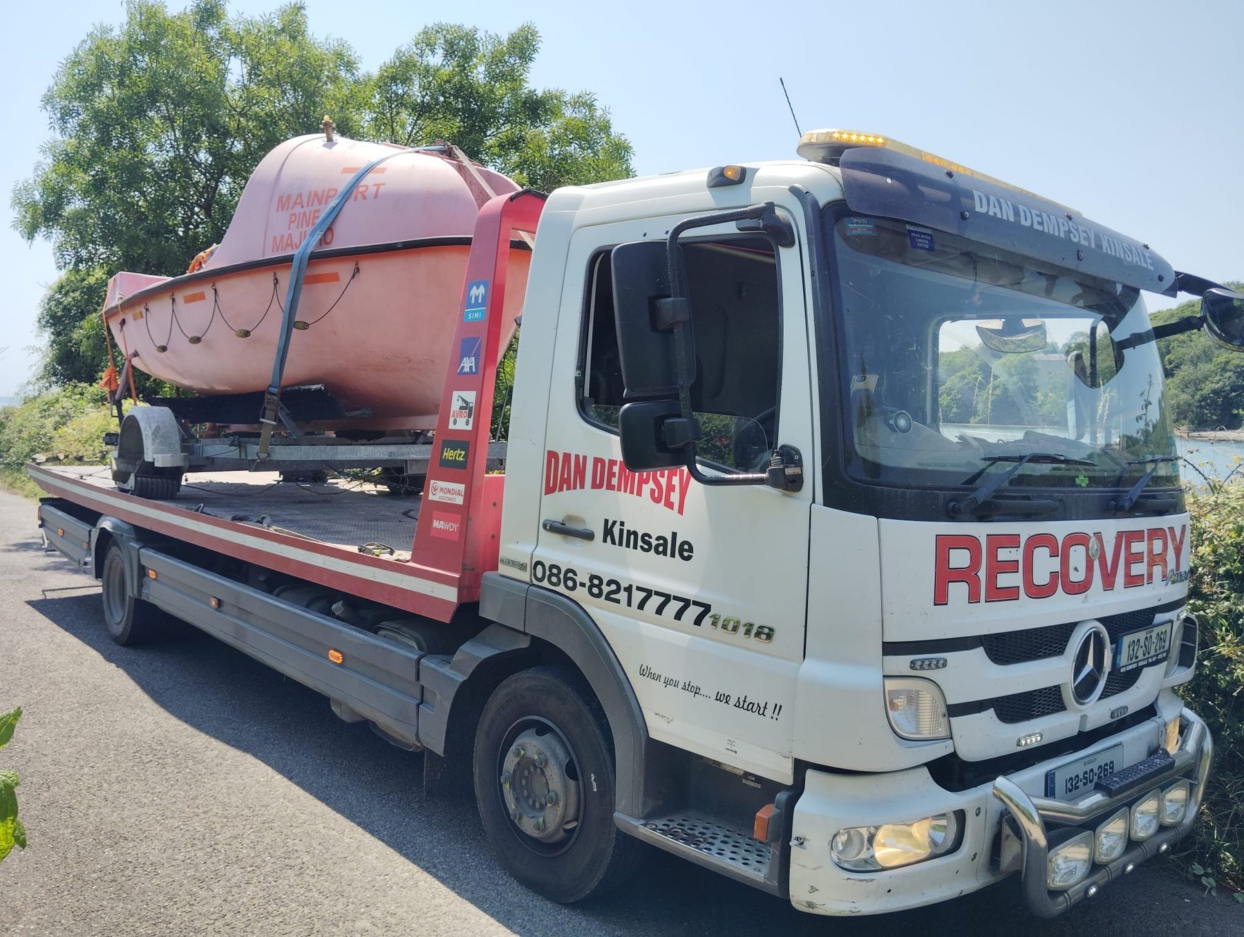 Dan Dempsey Kinsale recovery vehicle and recovery work
